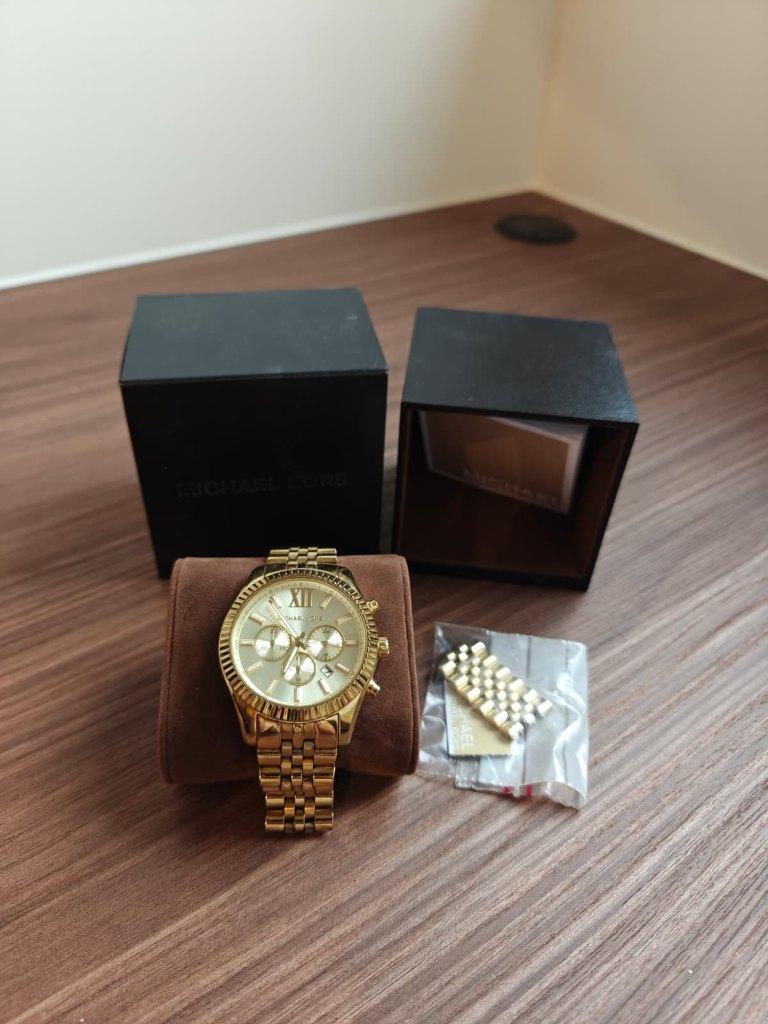 Michel Kors horloge MK8281, Sieraden, Tassen en Uiterlijk, Horloges | Heren, Staal, Staal, Polshorloge, Zo goed als nieuw