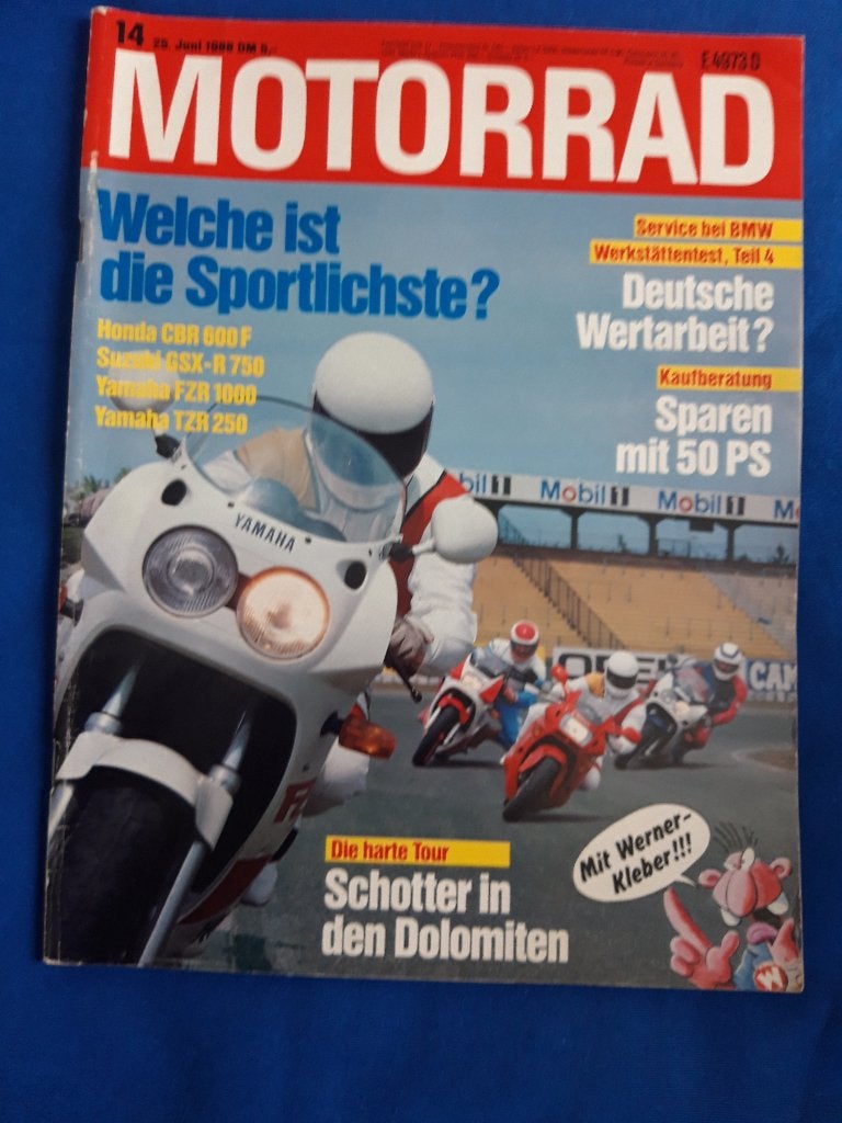 MOTORRAD 1988 25 juni - Honda Suzuki Yamaha, Motoren, Ophalen of Verzenden, Honda