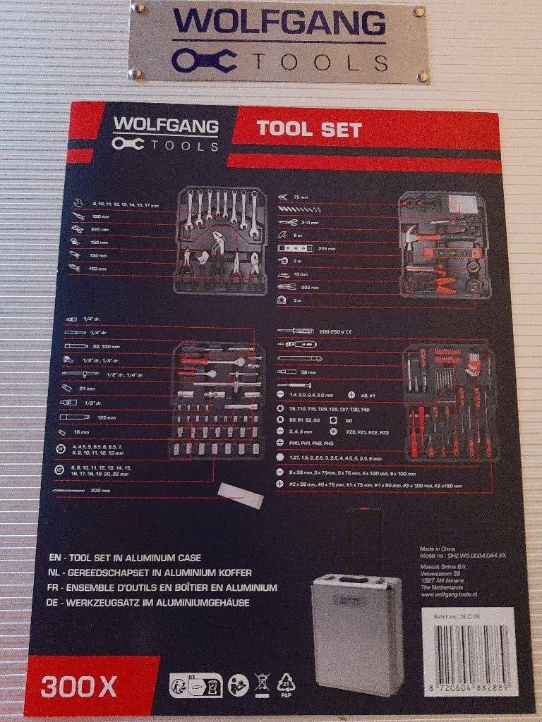 Gereedschapskoffer Wolfgang 300-delig: NIEUW!, Ophalen of Verzenden, Nieuw, Gereedschapsset, Overige merken