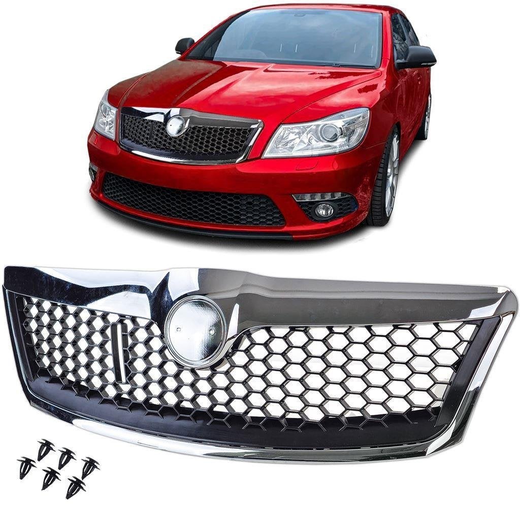 Sport Grill Voor Skoda Octavia 1Z Hoogglans Zwart Chrome Bie