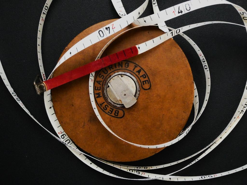 Oud meetlint rolmaat PANZER 30 M  Best Measuring Tape  1950, Antiek en Kunst, Ophalen of Verzenden