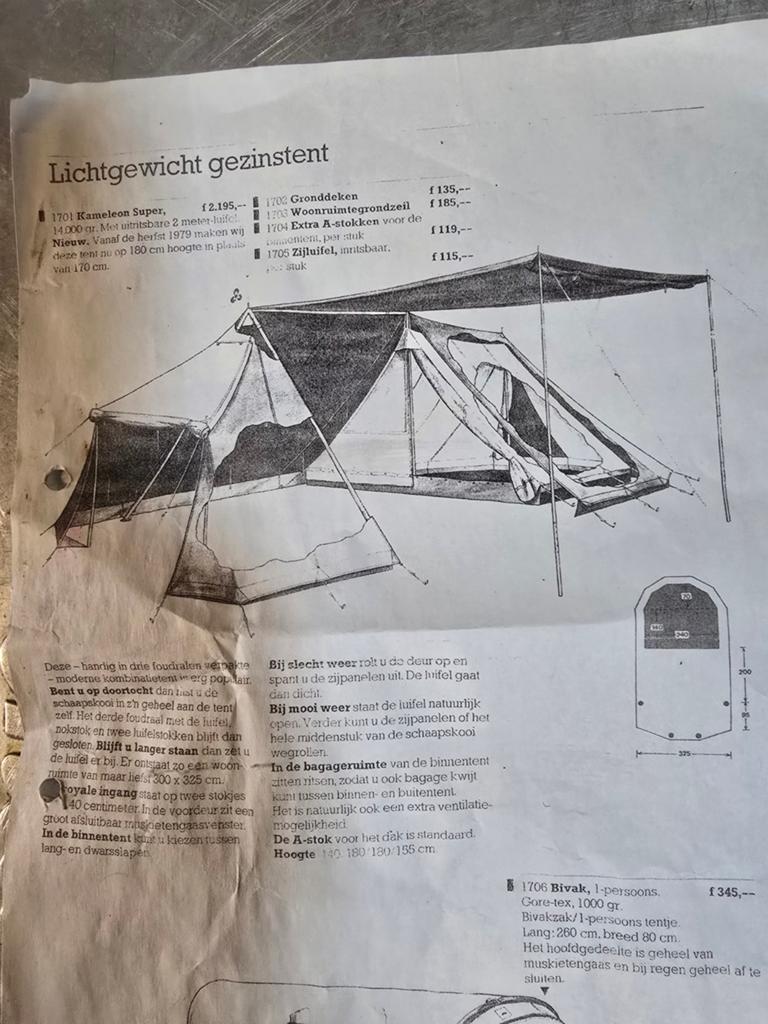 De Kameleon super van Erdman Schmidt en andere tenten, Ophalen of Verzenden, Minder dan 5 meter