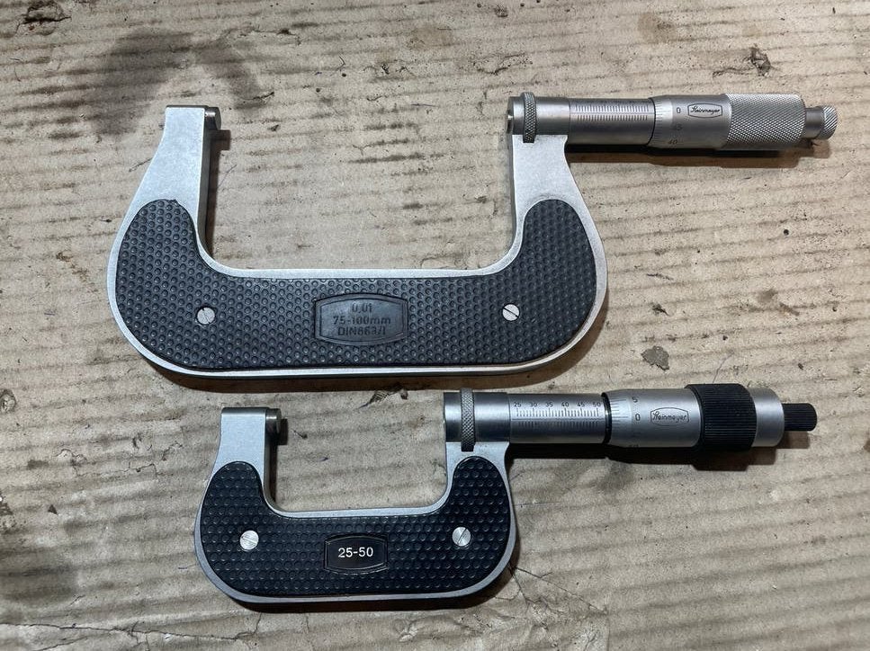 Set van 2 steinmeyer Micrometers (25-50mm & 75-100mm), Ophalen