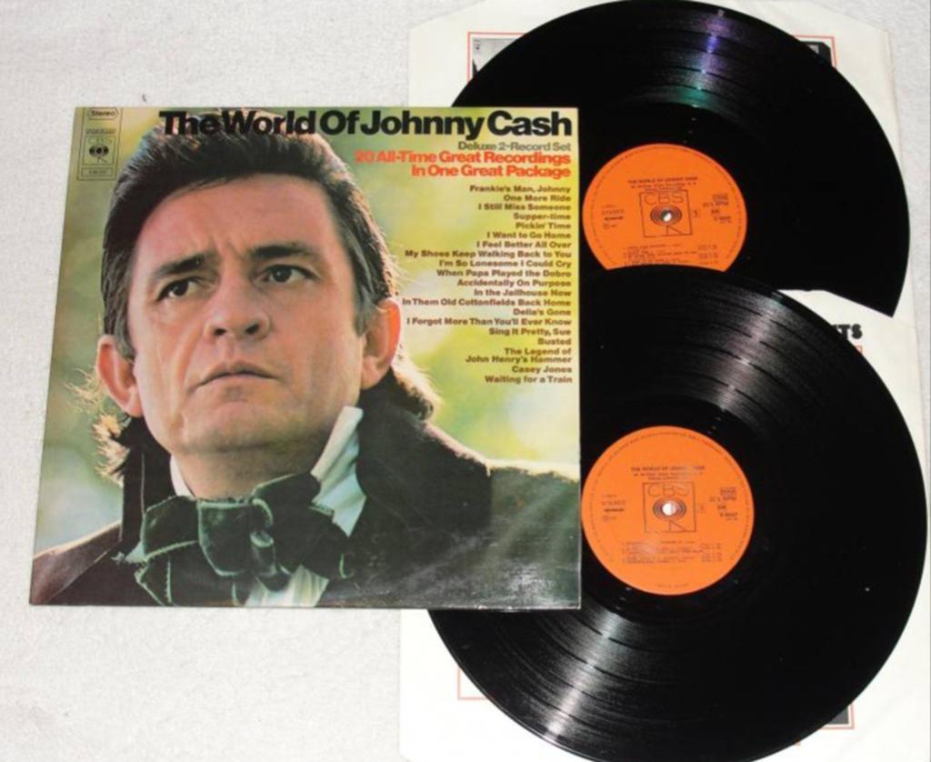 Johnny Cash - The world of Johnny Cash 2lp's 1970 VG++, Ophalen of Verzenden, Gebruikt, Overige formaten