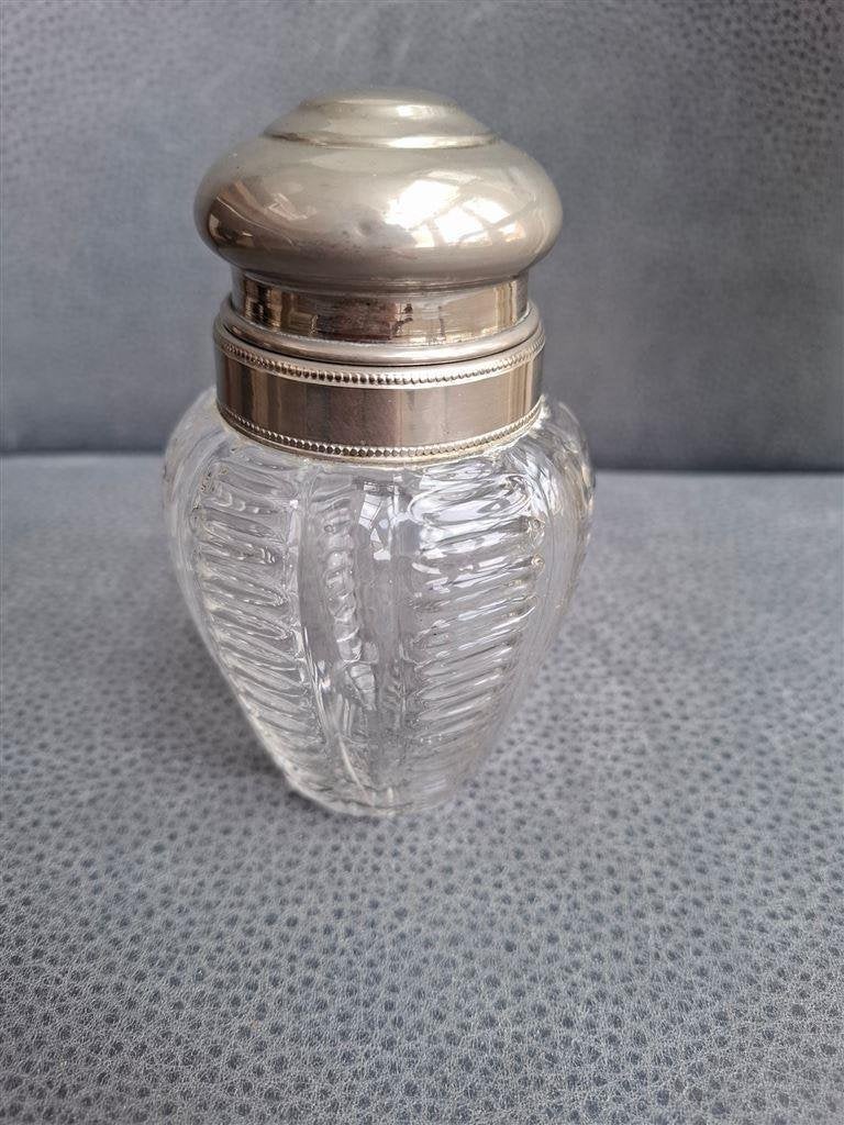 Theebusje, glas met metaal, Ophalen of Verzenden