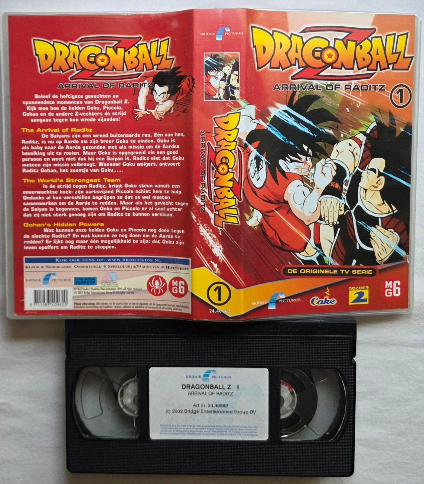 Dragonball Z Arrival Of Raditz 1 VHS Cartoon/Anime, Alle leeftijden, Ophalen of Verzenden, Gebruikt, Actie en Avontuur