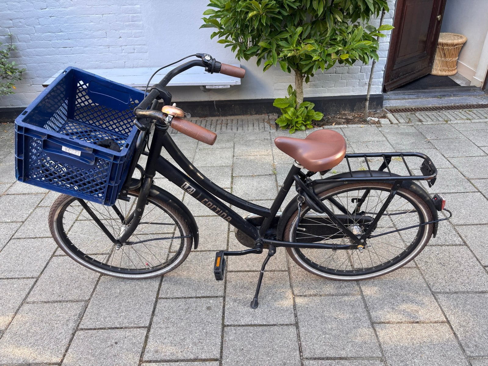 Cortina L4 Transportfiets Teenagers - Zwart met krat, Ophalen, Gebruikt, 20 inch of meer