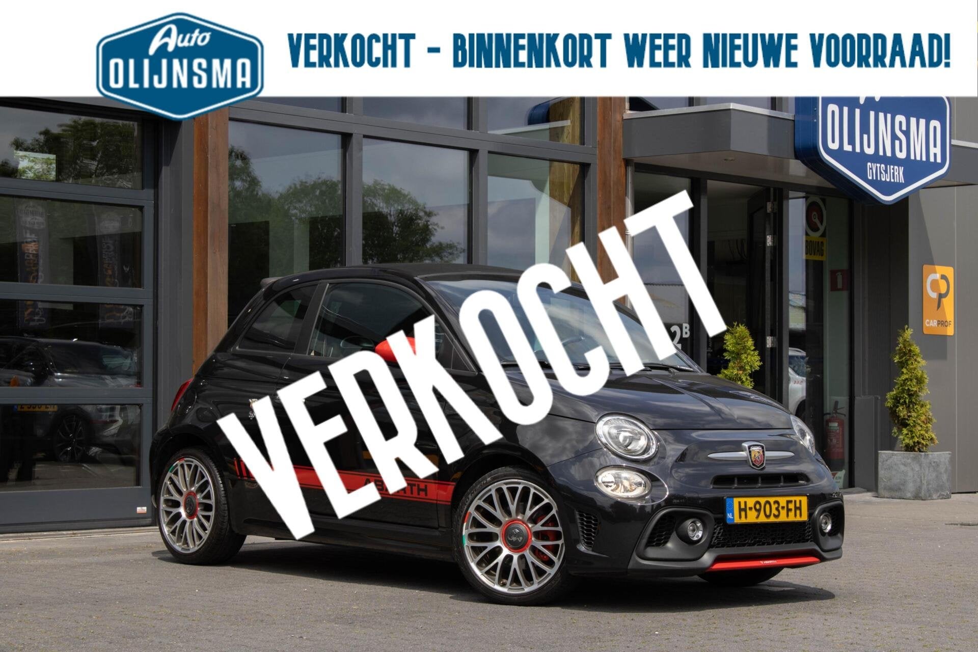 Fiat 500 1.4 T-Jet Abarth 595|Cabrio|Parkeersensoren|Stoelve, Auto's, Voorwielaandrijving, 145 pk, Stof, Euro 6