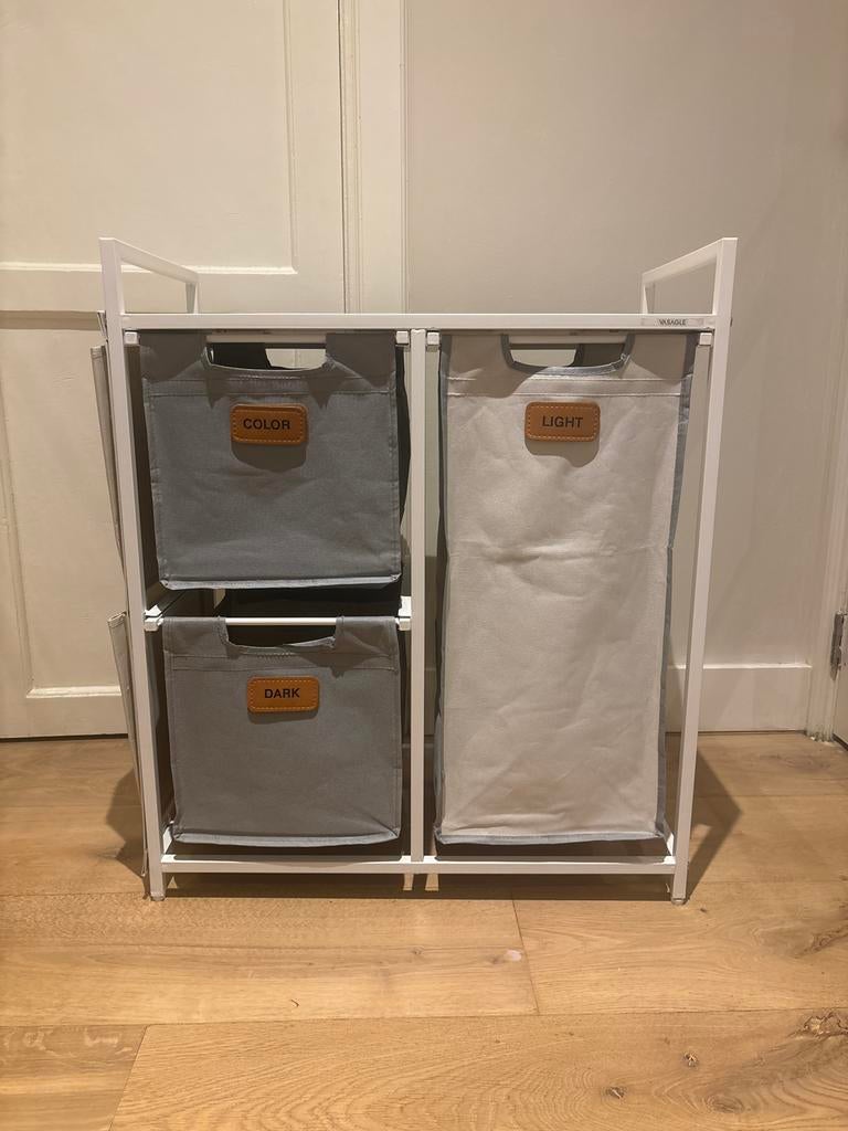 Wasmand met 3 vakken en 3 zijvakken - 100 Liter, Huis en Inrichting, Badkamer | Badtextiel en Accessoires, Ophalen, Zo goed als nieuw