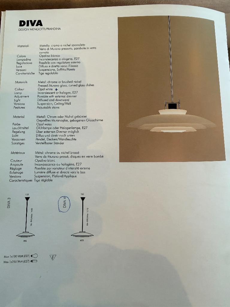 Pradina Design Lamp, Ophalen of Verzenden, Hanglamp, 75 cm of meer, Glas