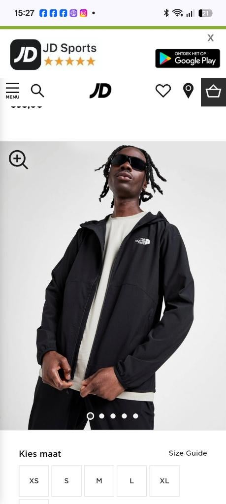 The north face jas, Maat 52/54 (L), Zwart, Ophalen of Verzenden, Zo goed als nieuw