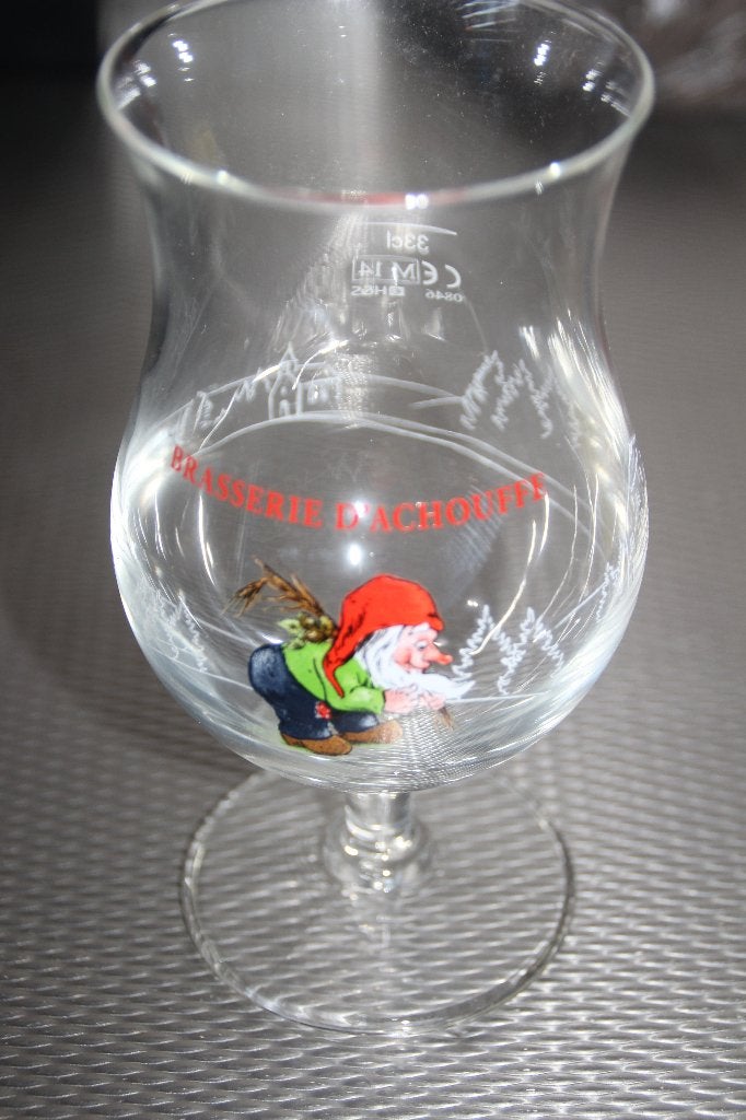 bierglas brasserie d'achouffe, Ophalen of Verzenden, Gebruikt, Bierglas