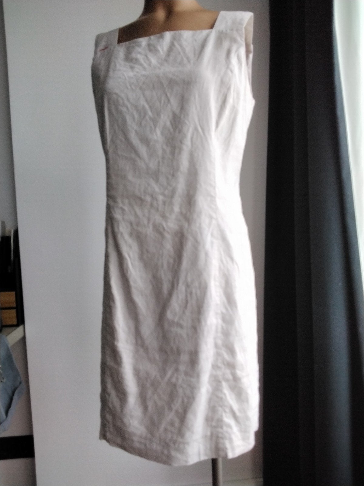 Sarah Pacini linnen jurk maat L, Kleding | Dames, Jurken, Sarah Pacini, Beige, Maat 42/44 (L), Ophalen of Verzenden