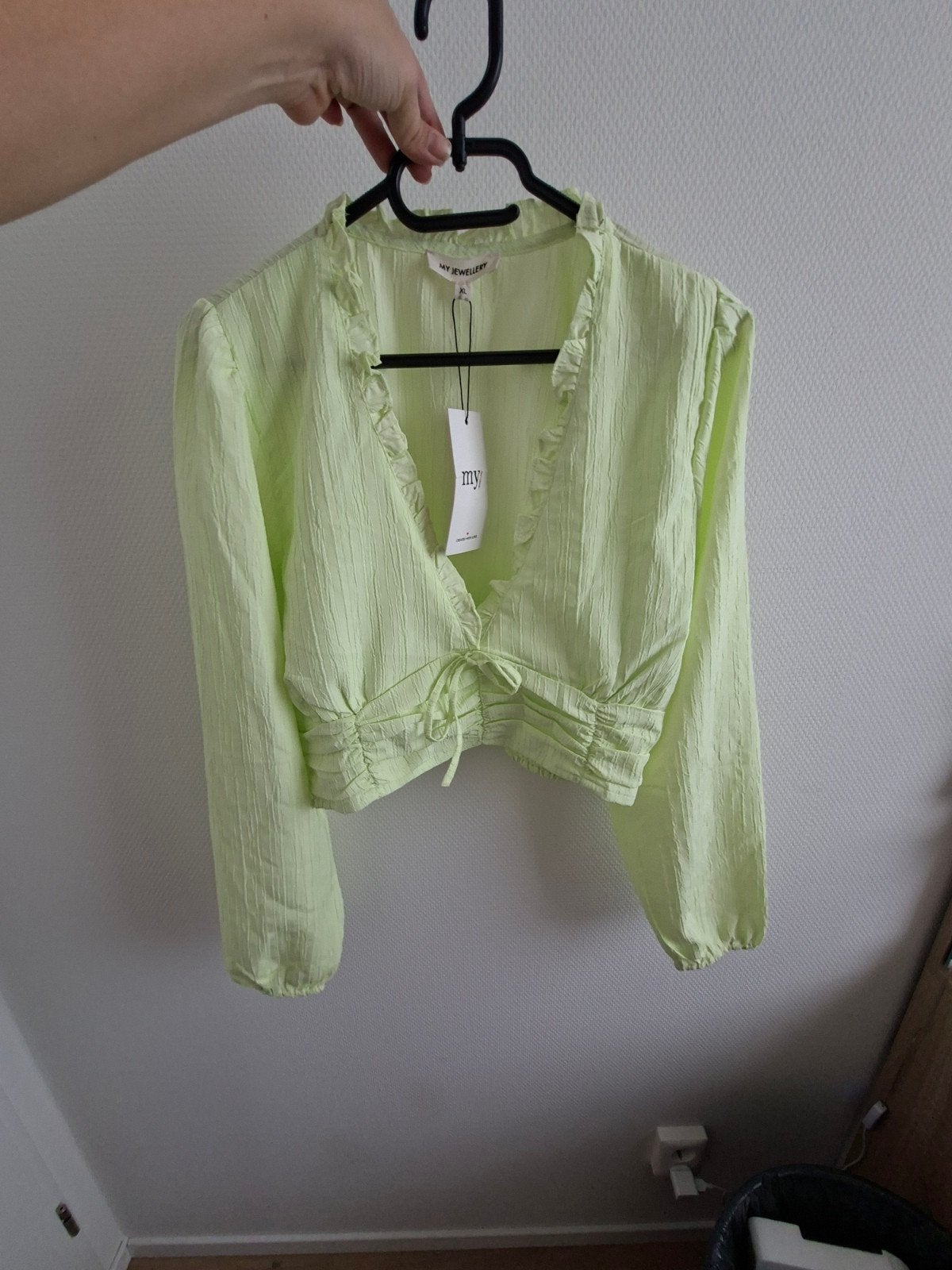 MY JEWELLERY Cropped Blouse Lichtgroen Maat XL, Maat 46/48 (XL) of groter, Nieuw, Ophalen of Verzenden, Lange mouw