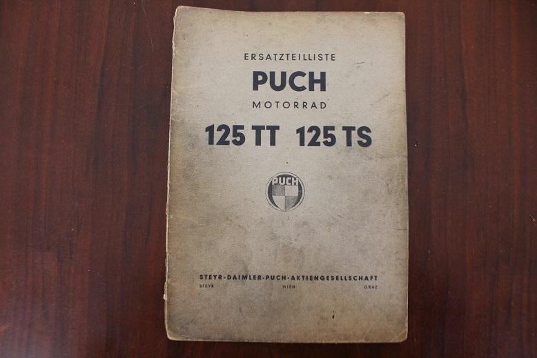 Puch 125TT 125TS 1952 motorrad ersatzteil liste, Motoren, Ophalen of Verzenden, Overige merken