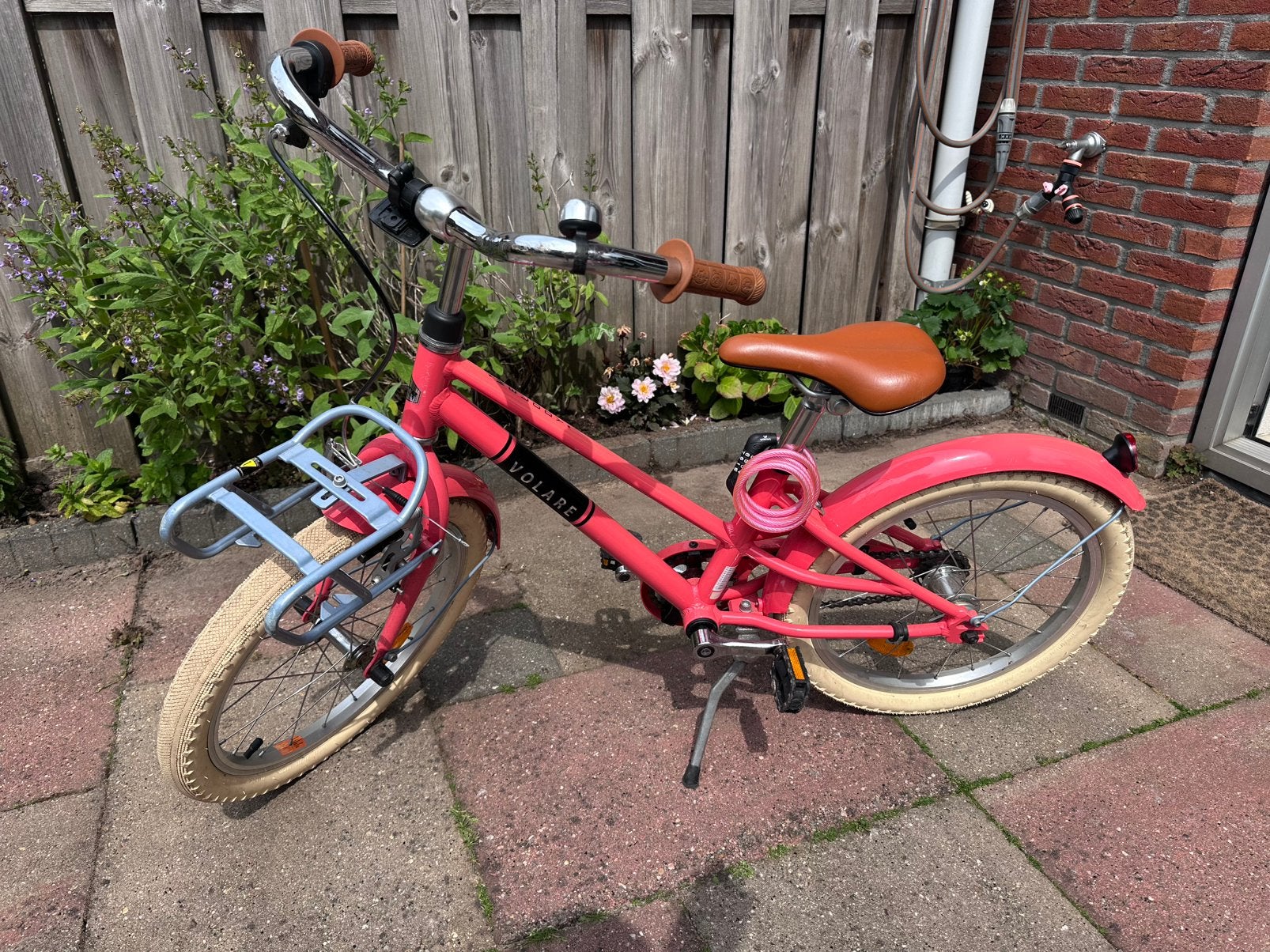 Volare Melody Kinderfiets - Meisjes - 18 inch - Koraal Rood, Ophalen of Verzenden, Zo goed als nieuw, Velgrem, 16 tot 20 inch