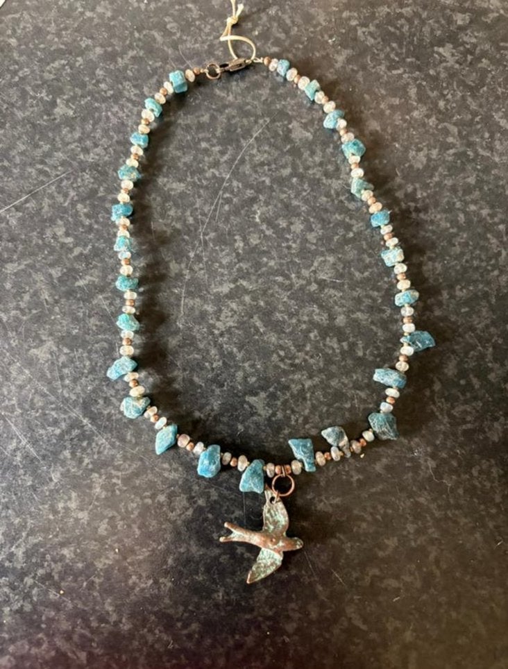 Maggie de Grauw natuurstenen statement ketting NIEUW, Sieraden, Tassen en Uiterlijk, Kettingen, Met edelsteen, Nieuw, Ophalen of Verzenden