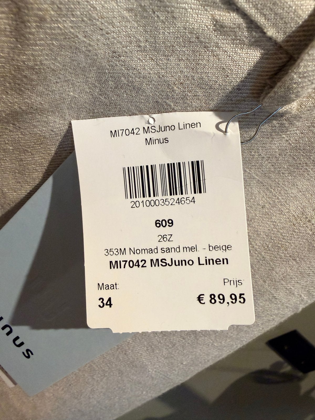 Minus MSJuno Linnen Shorts - Maat 34, Kleding | Dames, Kort, Beige, Nieuw, Ophalen of Verzenden