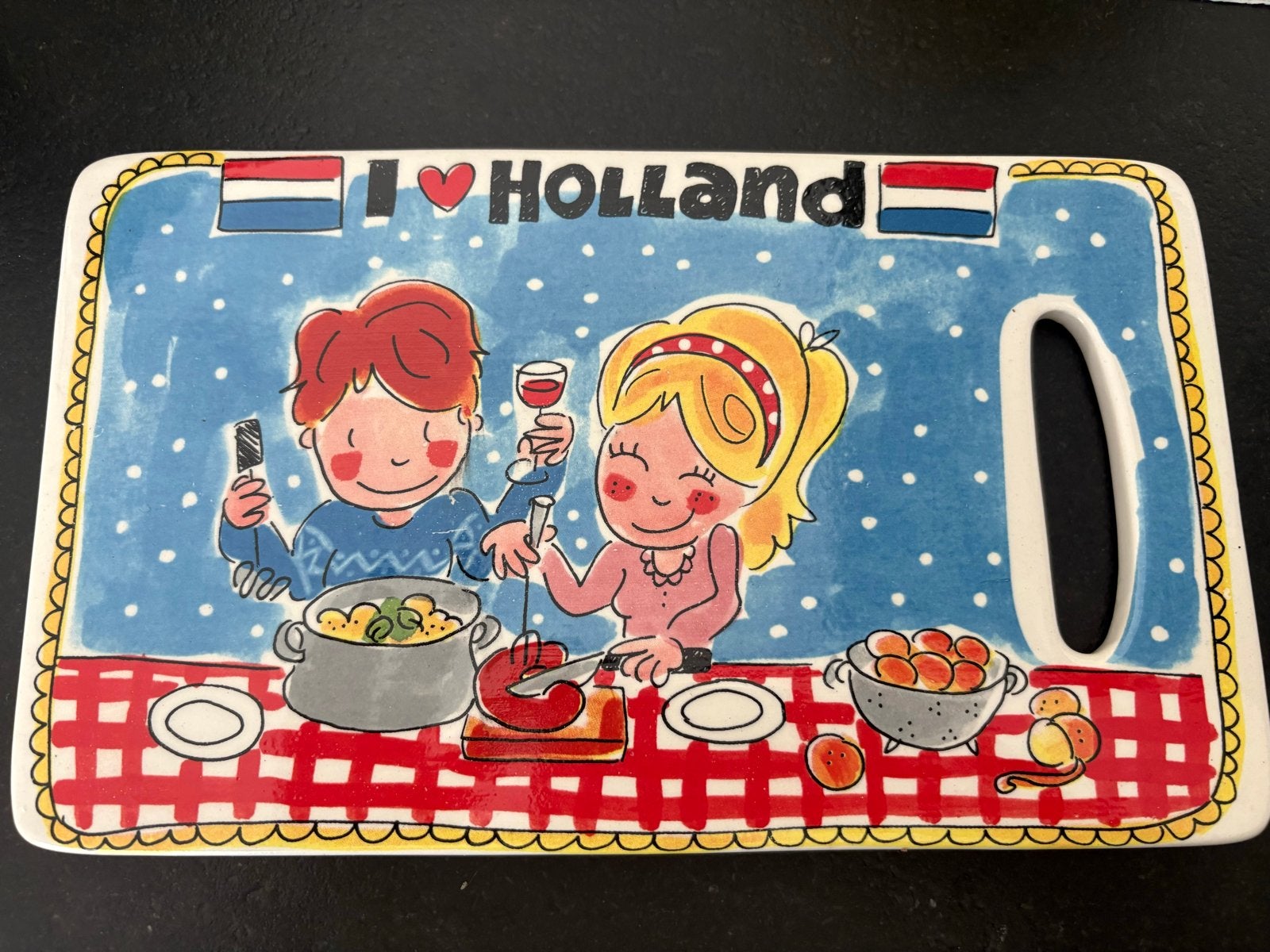 Blond Amsterdam I love Holland rookworst snijplankje, Blond Amsterdam, Gebruikt, Snij-/serveerplank, Ophalen of Verzenden