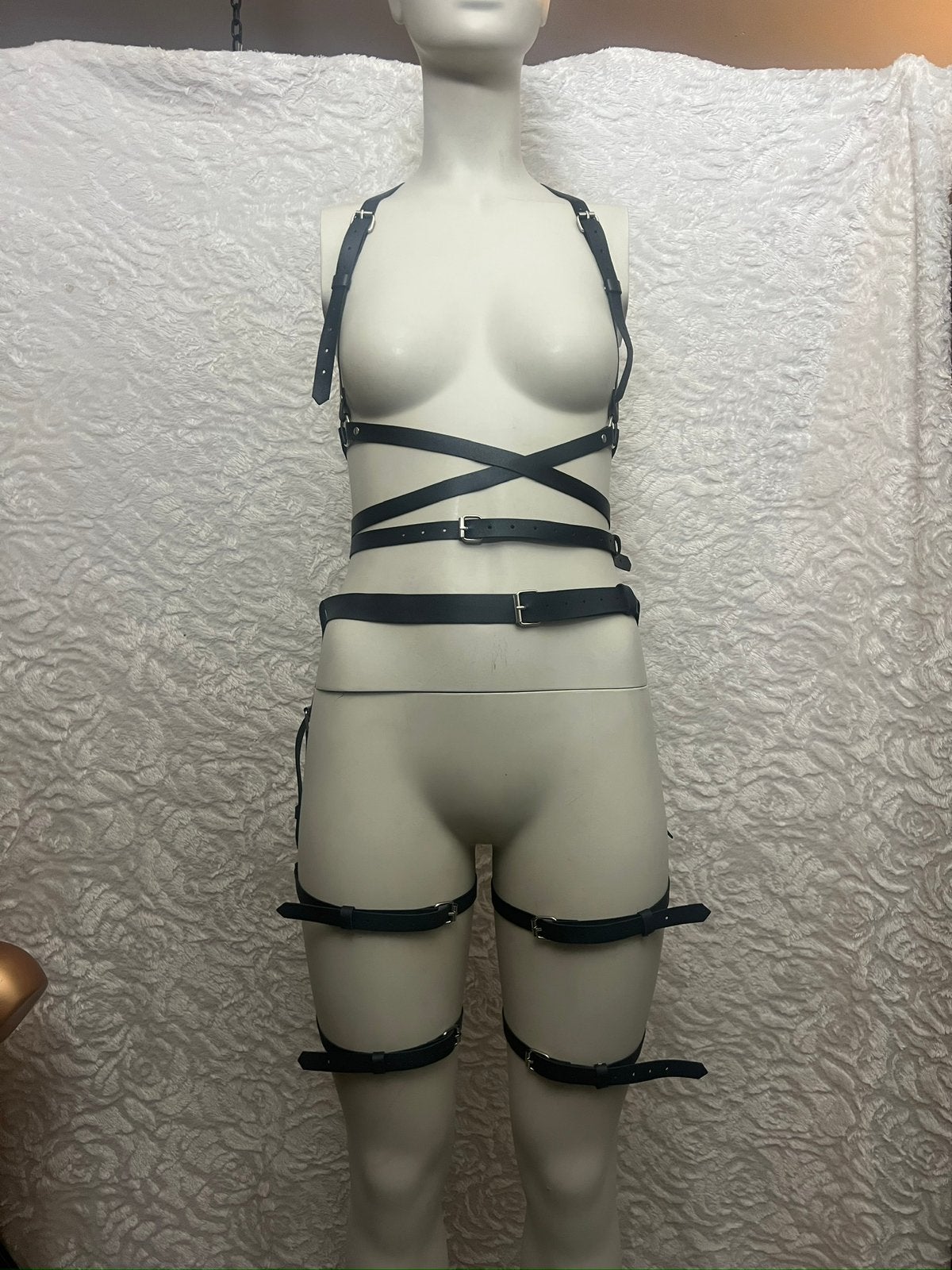PROMO SET: Zwarte Harnas Set met Taille- en Beenbanden, Ophalen of Verzenden, Zwart, Overige typen
