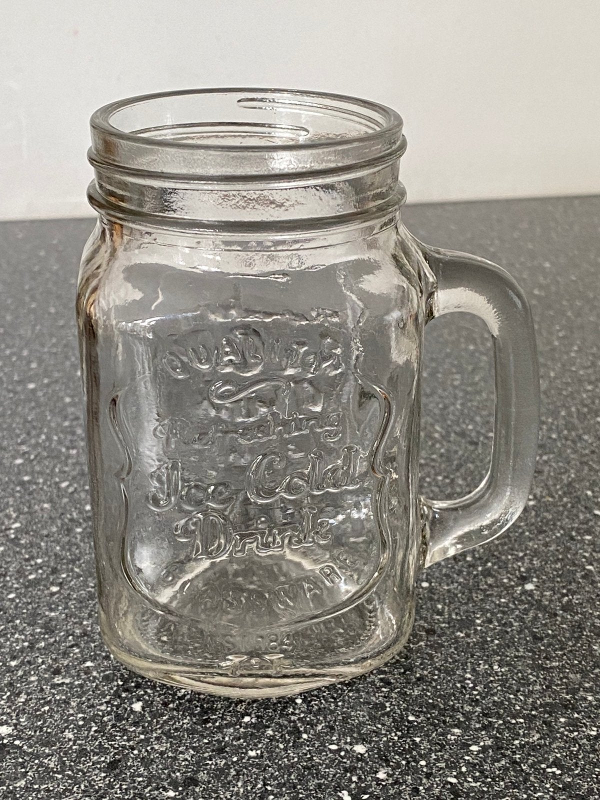 Glazen mok beker, Huis en Inrichting, Keuken | Servies, Ophalen of Verzenden, Overige stijlen, Kop(pen) en/of Schotel(s), Glas