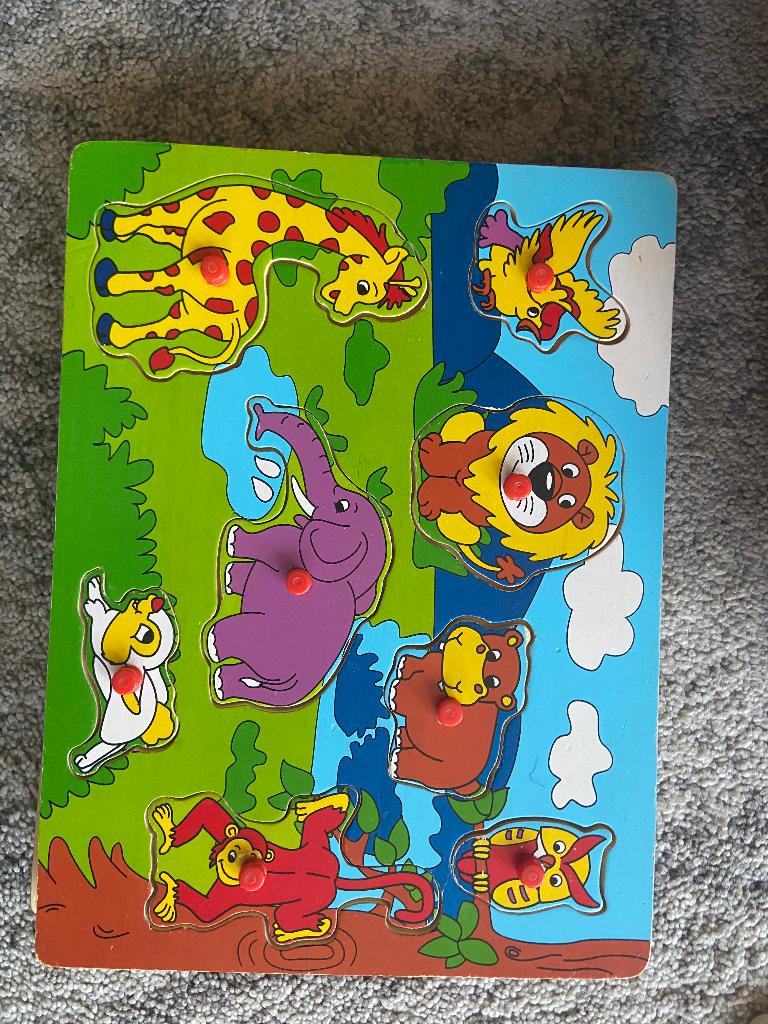 Houten puzzels, Ophalen, 10 tot 50 stukjes, Zo goed als nieuw, 6 maanden tot 2 jaar