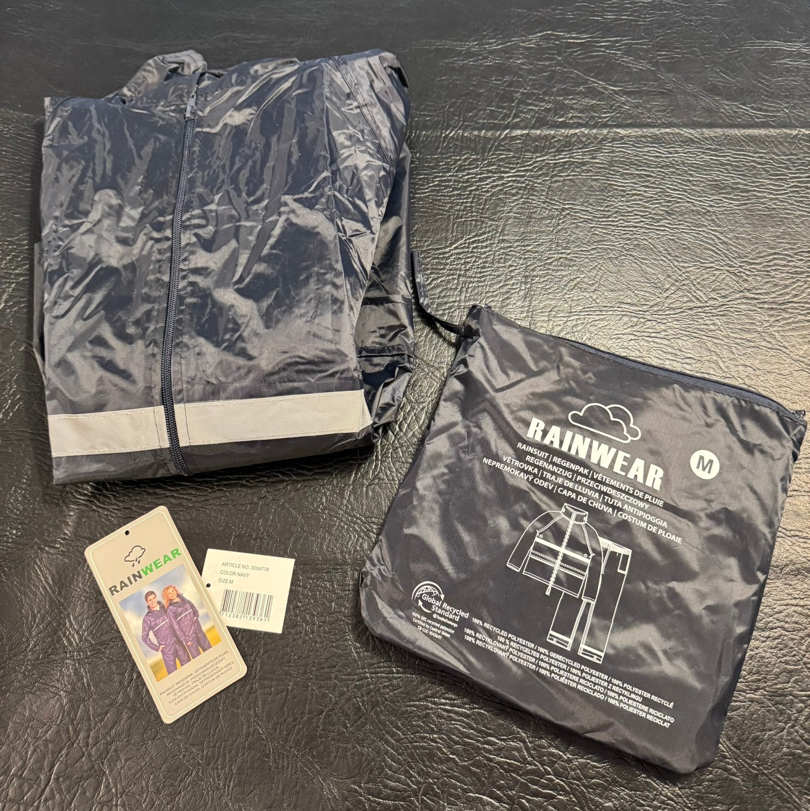 Nieuw regenpak maat M Regenjas + regenbroek + tasje, Ophalen of Verzenden, Nieuw, Regenpak, Dames