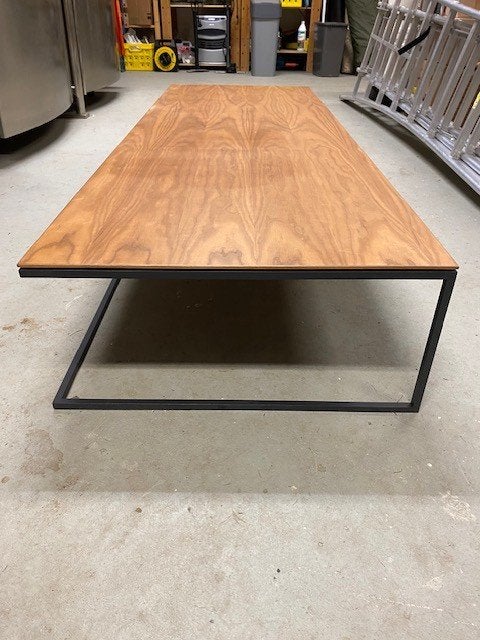 Salontafel notenhout, Ophalen, Gebruikt, 100 tot 150 cm, 50 tot 100 cm