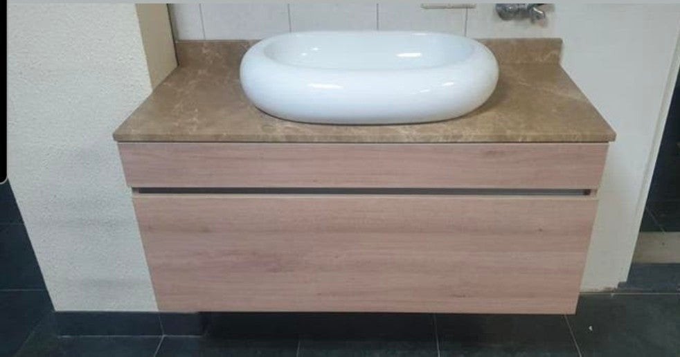Moderne wastafelkast met wasbak 110cm, Ophalen of Verzenden, Gebruikt
