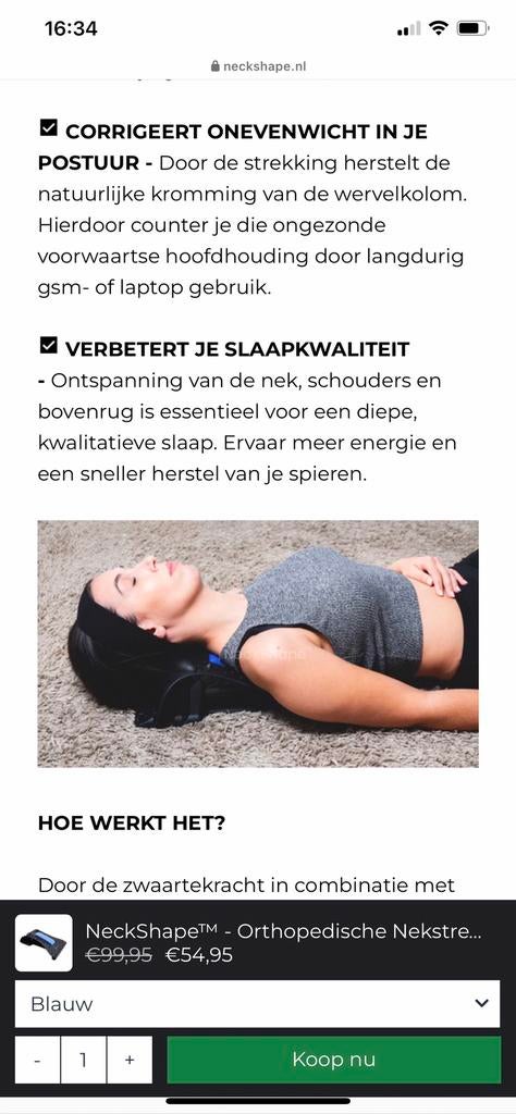 Nekstretcher nieuw met beschrijving erbij…, Ophalen of Verzenden, Zo goed als nieuw, Overige typen