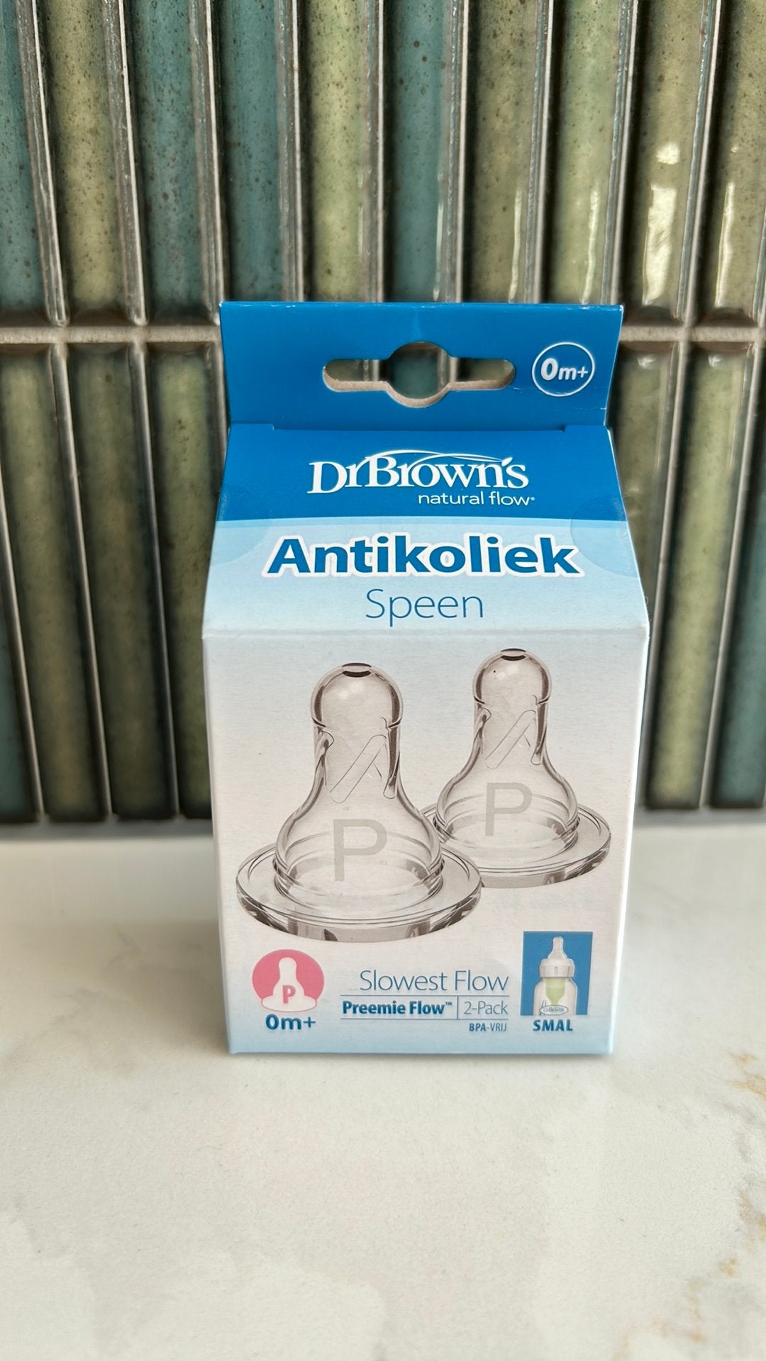 Dr Brown’s prematuur speen smalle fles, Ophalen of Verzenden, Zo goed als nieuw, Speen, Dr. Brown's