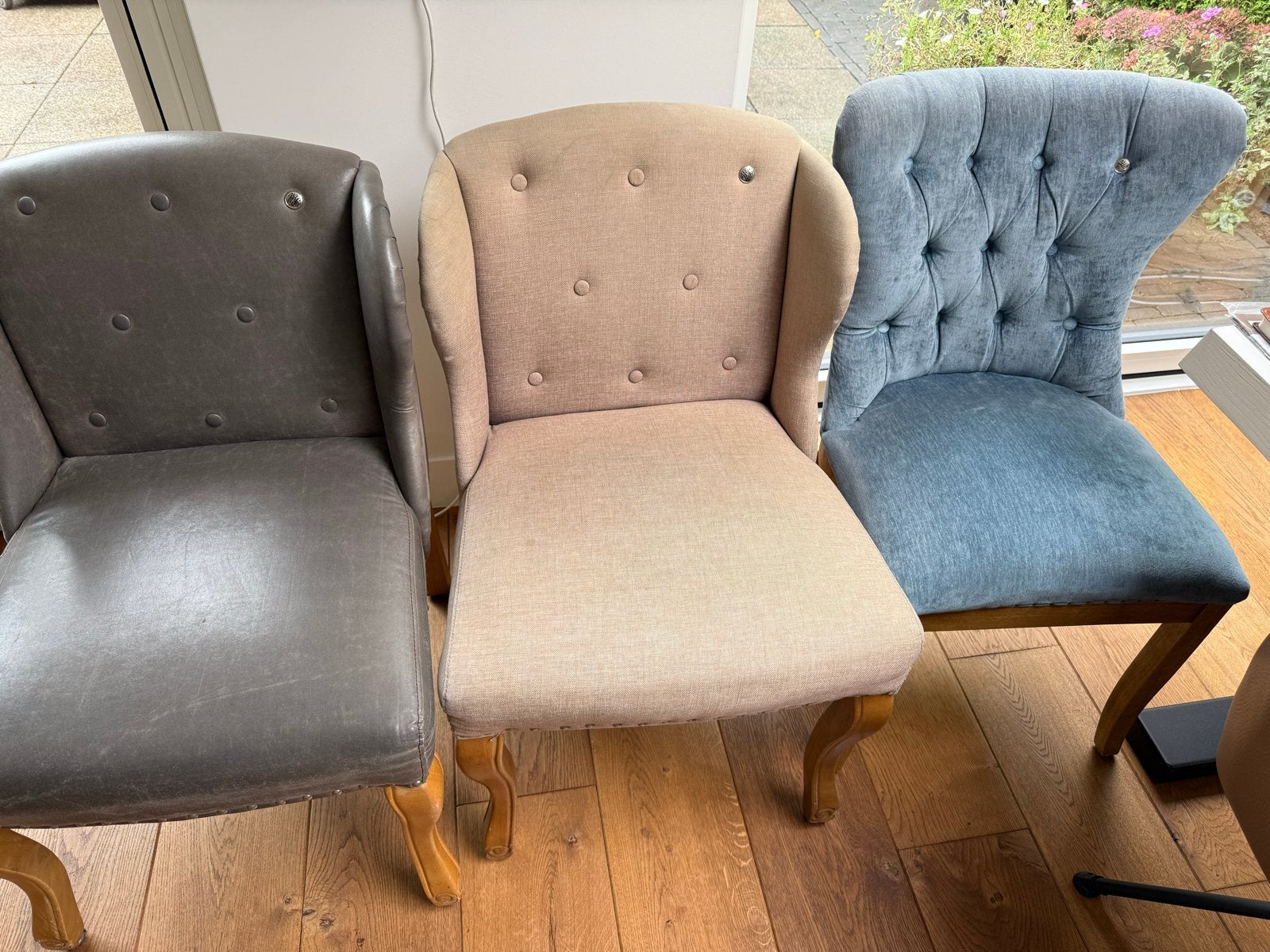 3 gebruikte riviera maison  stoelen, Ophalen, Gebruikt, Overige kleuren, Drie