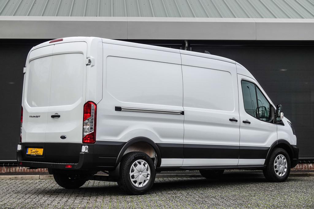 Ford Transit L3H2 2.0Tdci 130PK | 3.500 kg. trekgewicht | Tr, Auto's, Bestelauto's, Voorwielaandrijving, Stof, Zwart, 4 cilinders
