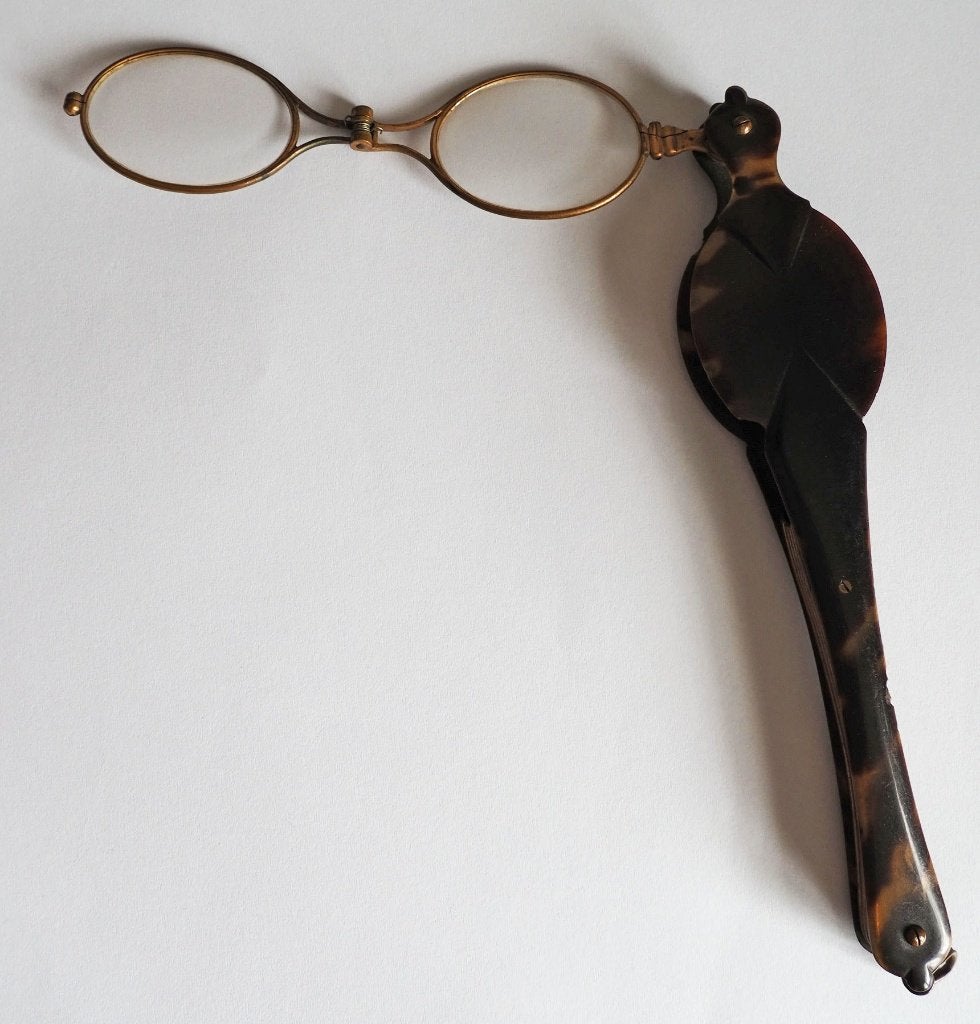 Antieke Lorgnet Schildpad Messing 1900, Verzenden