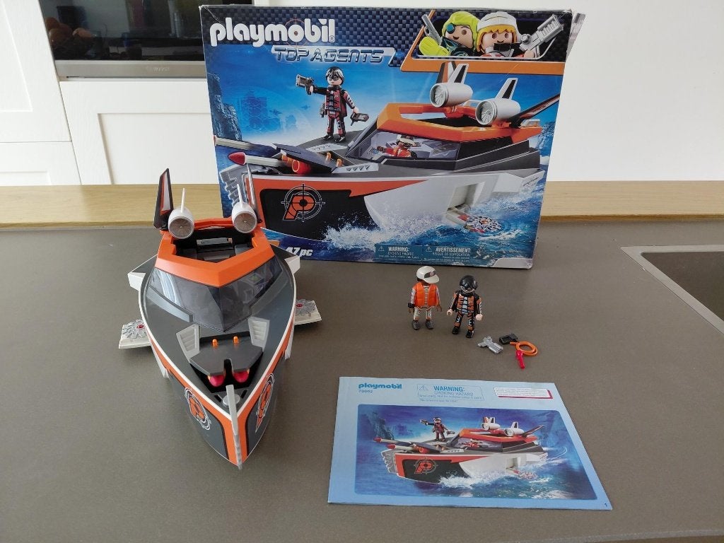 Playmobil Top Agents 70002 Turboschip, Complete set, Ophalen of Verzenden, Zo goed als nieuw, Boot/Schip