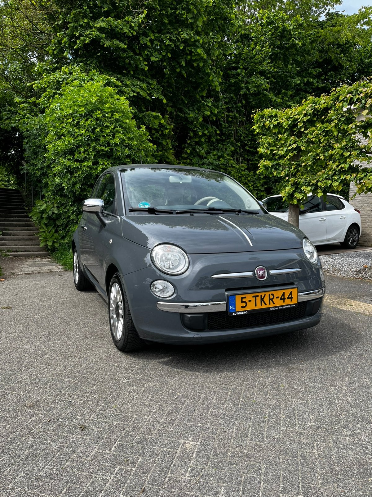 Fiat 500 0.9 Twinair C 2014 Nardo grijs CarPlay, Auto's, Voorwielaandrijving, Stof, Euro 6, 840 kg