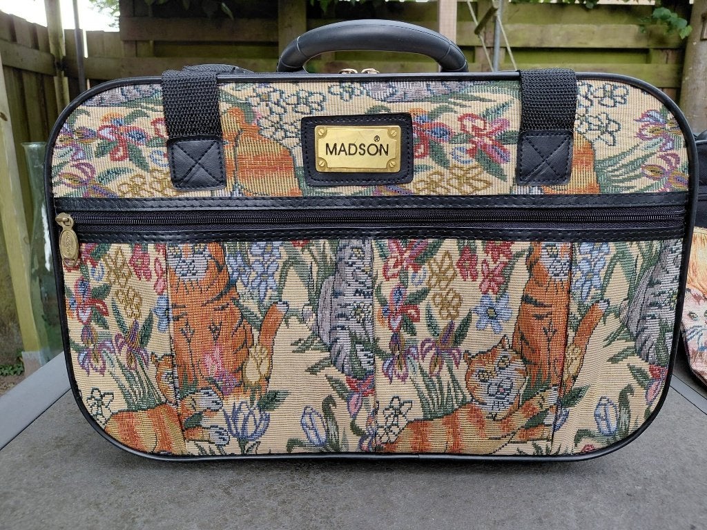 3-delige Vintage Madson Gobelin Reisset – Katten / Poezen, 40 tot 60 cm, Gebruikt, Ophalen of Verzenden, 35 tot 55 cm