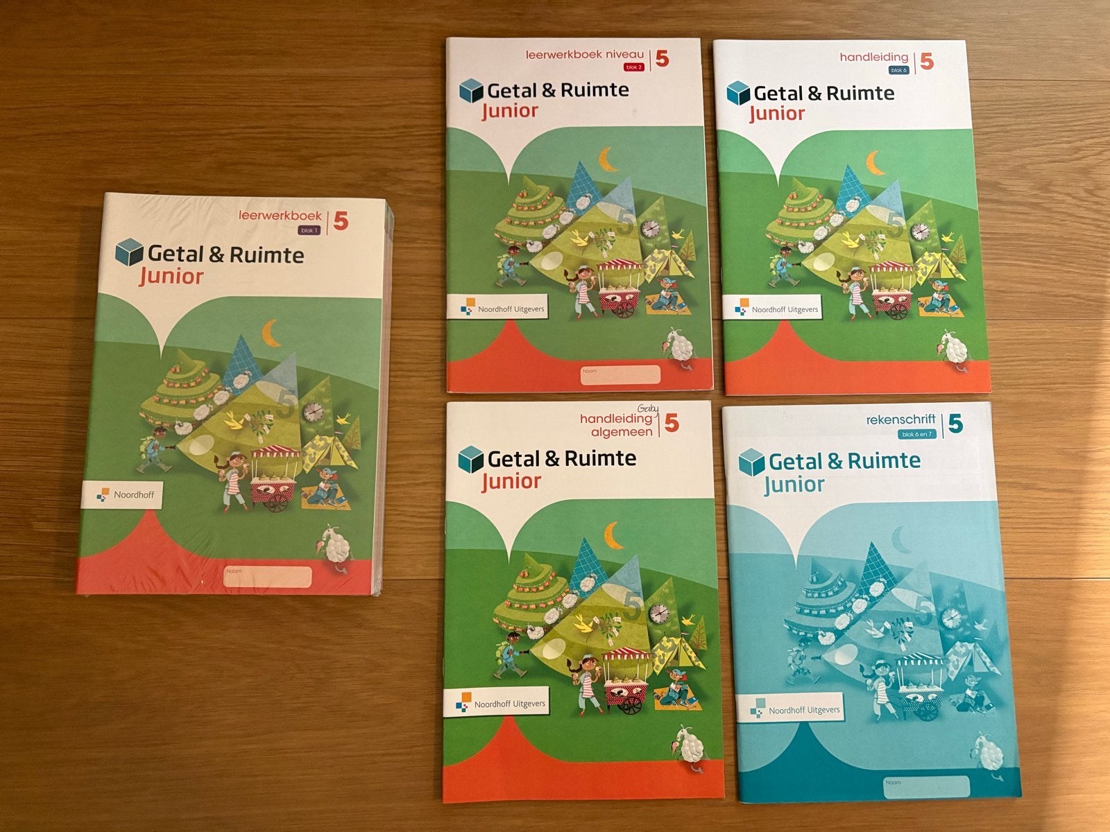 Getal & Ruimte Junior Groep 5 Rekenboeken Set, Ophalen of Verzenden, Zo goed als nieuw, Overige niveaus, Overige vakken