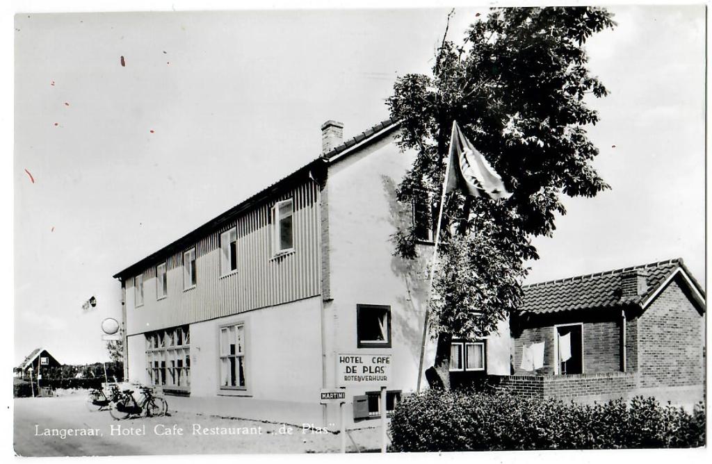 Langeraar - Hotel Café Restaurant "de Plas", Verzamelen, Verzenden, 1940 tot 1960, Ongelopen, Zuid-Holland