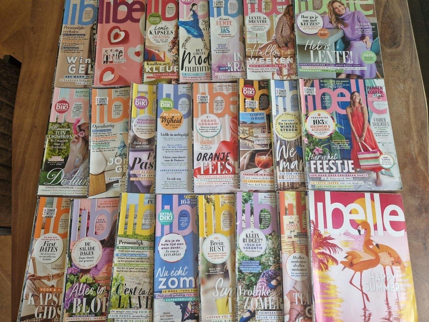 veel 23x Libelle dames week blad bladen 2025 voor vakantie, Boeken, Tijdschriften en Kranten, Ophalen of Verzenden, Gelezen, Damesbladen