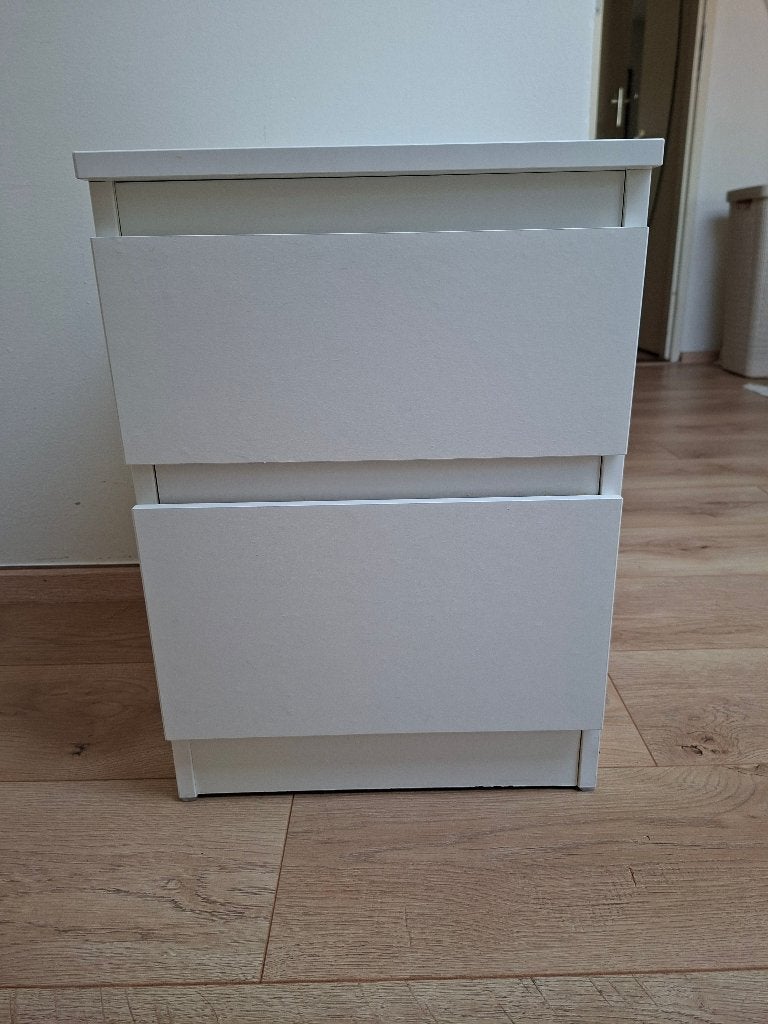 Nachtkastje wit, Ophalen, Gebruikt, Minder dan 45 cm, 55 tot 70 cm