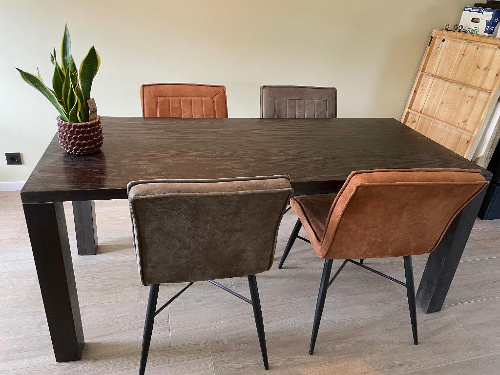Eetkamertafel, Huis en Inrichting, Tafels | Eettafels, Gebruikt, 50 tot 100 cm, 150 tot 200 cm, Vier personen, Rechthoekig, Ophalen