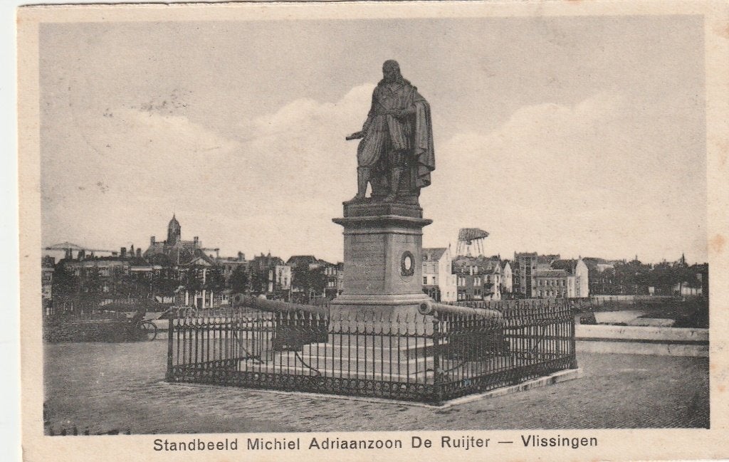 Vlissingen (Zld) - Standbeeld Michiel Adriaanz. De Ruijter, Ophalen of Verzenden, 1920 tot 1940, Zeeland