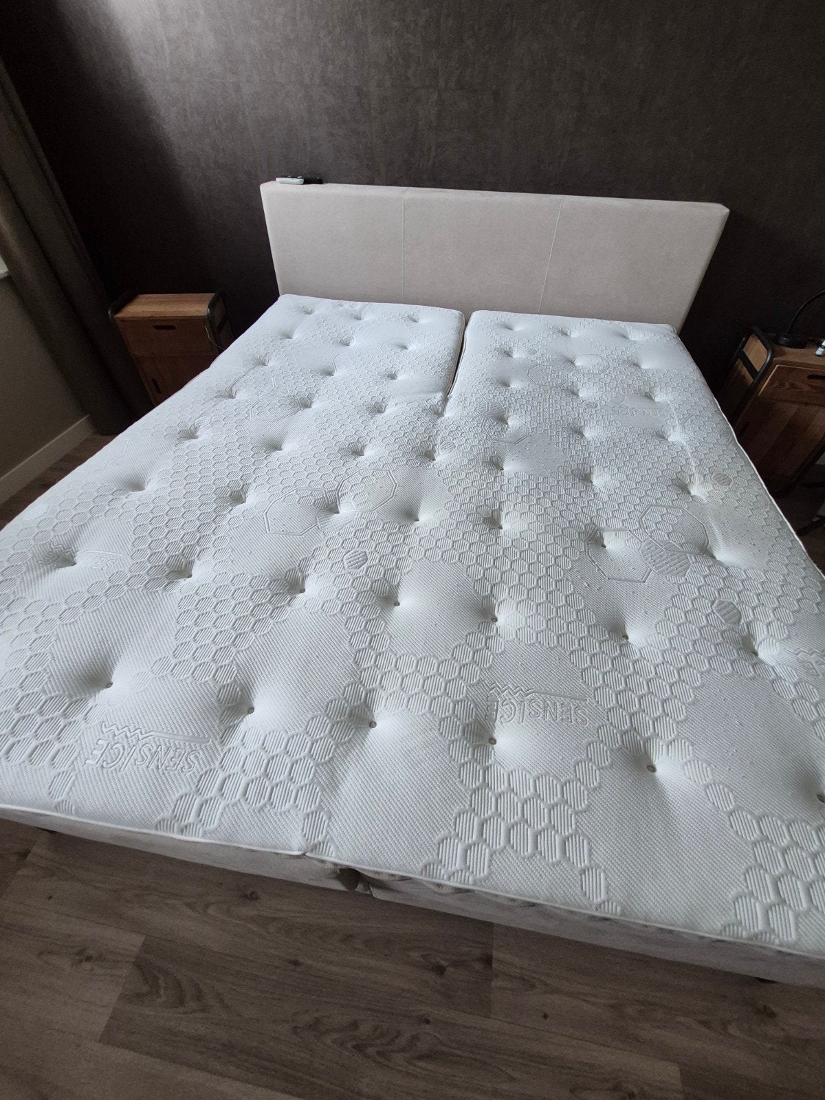 split topper sensice, Ophalen, 210 cm, Tweepersoons, Zo goed als nieuw