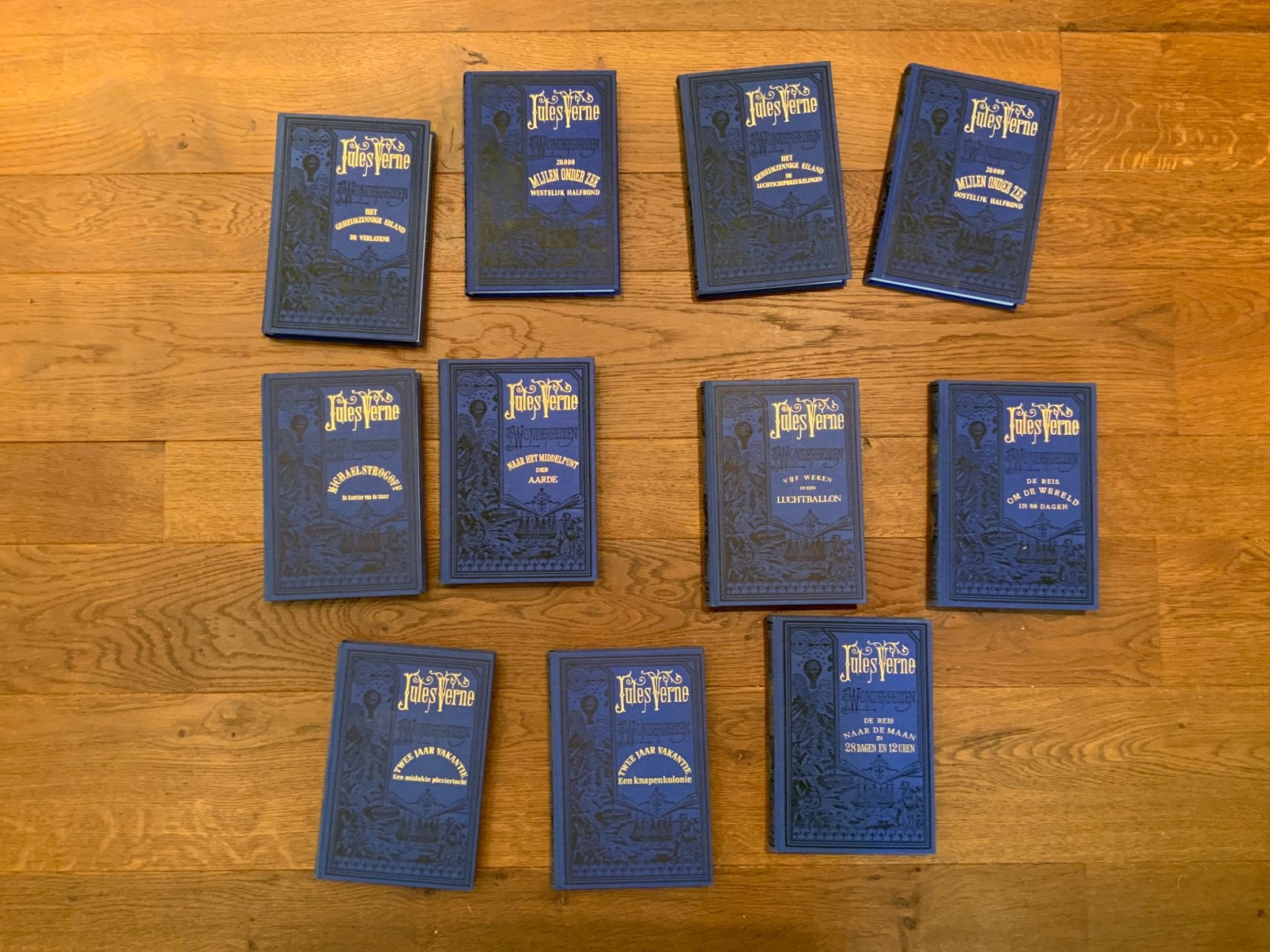 Jules Verne 11 delen blauwe bandjes olifantenreeks jaren 70, Ophalen of Verzenden, Gelezen, Nederland