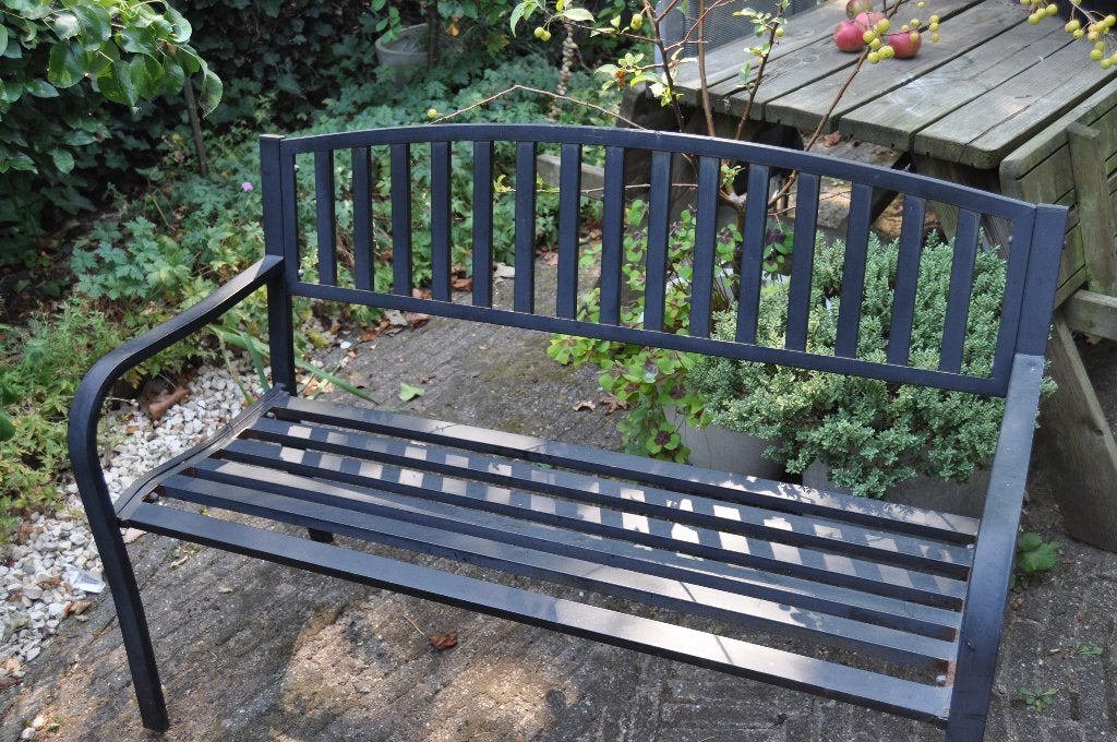 Metalen tuinbank 127 cm breed, Ophalen, Gebruikt, Metaal