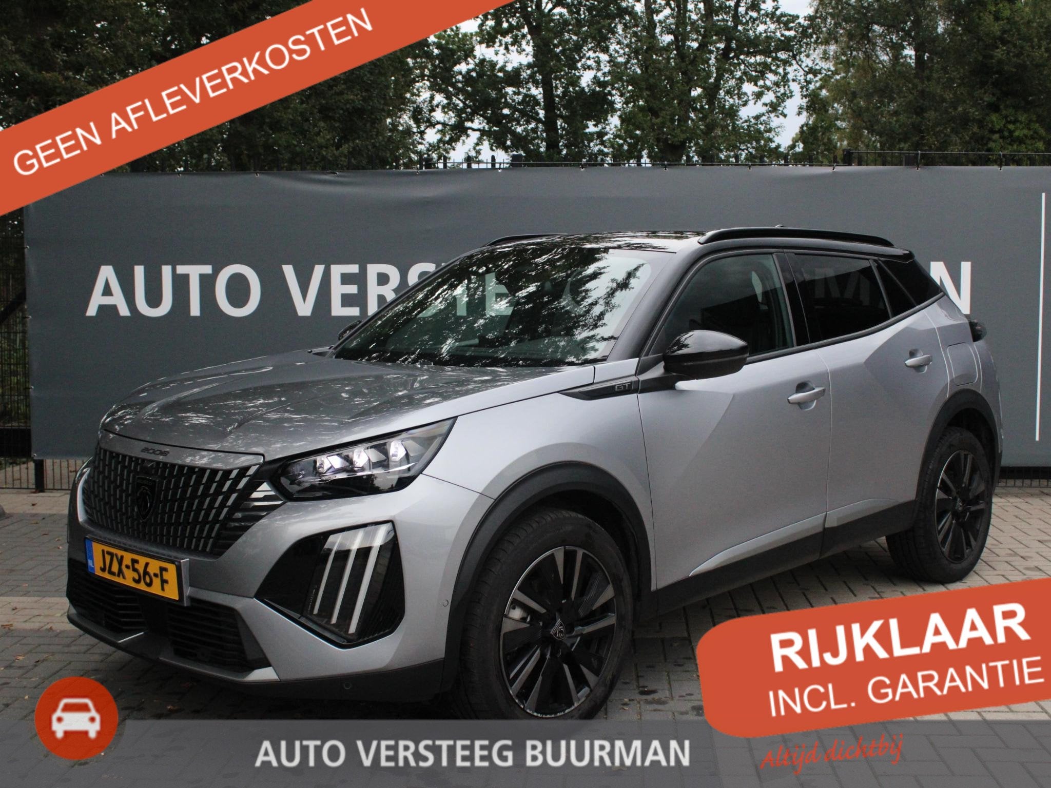 Peugeot 2008 1.2 Hybrid 145PK GT Automaat Navigatie, Rondom, Gebruikt, Euro 6, 1199 cc, Leder en Stof