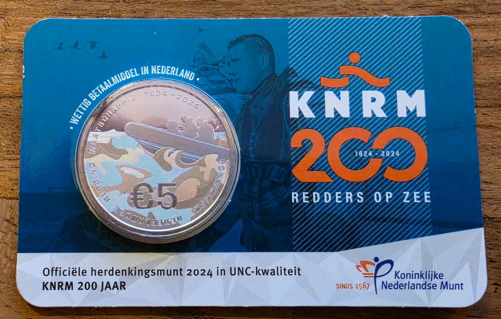 Zwaar Verzilverde KNRM 200 Jaar Herdenkingsmunt 2024, Postzegels en Munten, Ophalen of Verzenden, Euro's, Losse munt, Zilver
