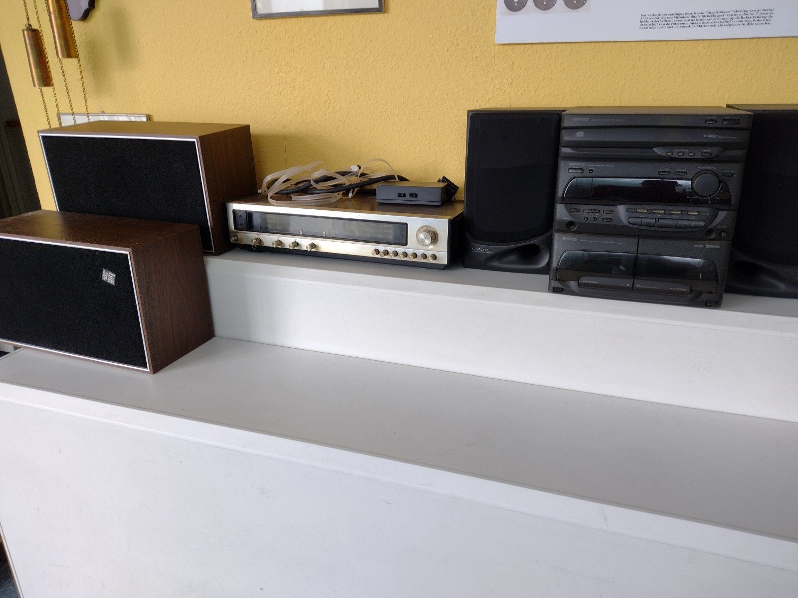 Kenwood Stereo toren en Aristona tuner +boxen, Ophalen, Gebruikt, Overige merken