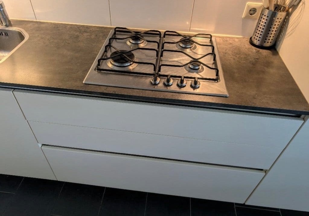 ✨HOOGGLANS GREEPLOOS RECHTE KEUKEN 3 METER   ✨, Ophalen, Wit, Enkelwandige keuken, Zo goed als nieuw